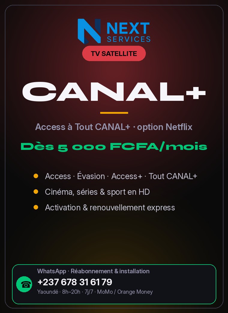 Affiche abonnement CANAL+ — Next Services